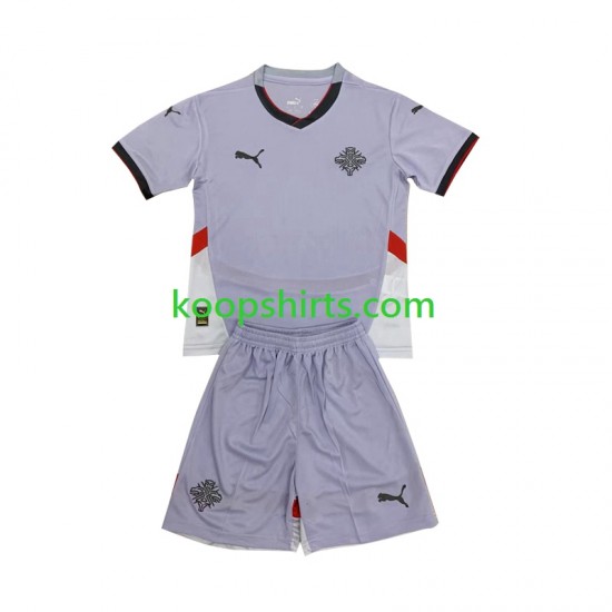 IJsland Uit Tenue Kinder Voetbalshirts 2024 Korte Mouwen IJsland Uit Tenue Kinder Voetbalshirts 2024 Korte Mouwen