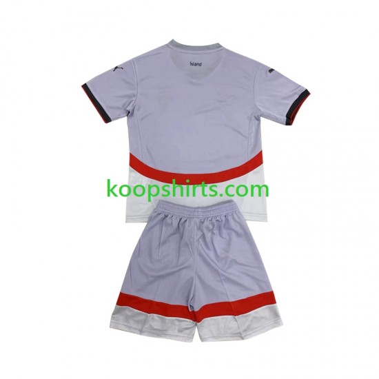 IJsland Uit Tenue Kinder Voetbalshirts 2024 Korte Mouwen