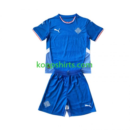 IJsland Thuis Tenue Kinder Voetbalshirts 2024 Korte Mouwen IJsland Thuis Tenue Kinder Voetbalshirts 2024 Korte Mouwen
