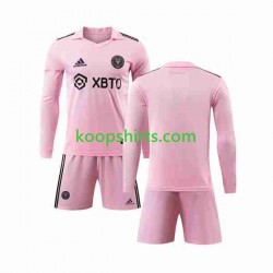 Inter Miami Thuis Tenue Kinder Voetbalshirts 2023-2024 Lange Mouwen