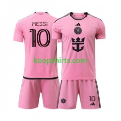 Inter Miami Thuis Tenue Kinder Voetbalshirts Lionel Messi 10 2024 Korte Mouwen