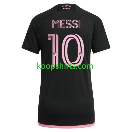 Inter Miami Uit Tenue Dames Voetbalshirts Lionel Messi 10 2023 Korte Mouwen Inter Miami Uit Tenue Dames Voetbalshirts Lionel Messi 10 2023 Korte Mouwen