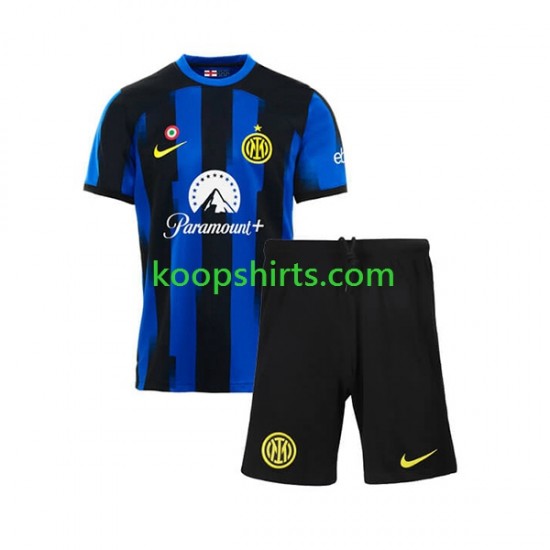 Inter Milan Thuis Tenue Kinder Voetbalshirts 2023-2024 Korte Mouwen Inter Milan Thuis Tenue Kinder Voetbalshirts 2023-2024 Korte Mouwen