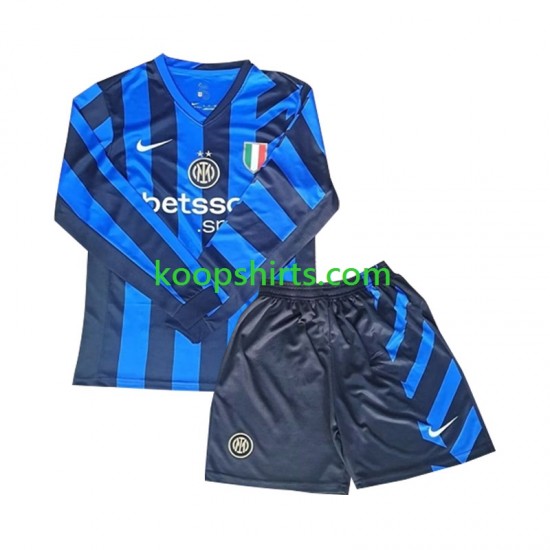 Inter Milan Thuis Tenue Kinder Voetbalshirts 2024-2025 Lange Mouwen Inter Milan Thuis Tenue Kinder Voetbalshirts 2024-2025 Lange Mouwen