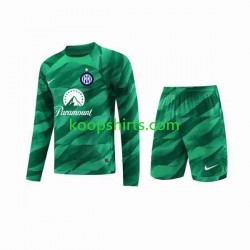 Inter Milan Doelman Uit Tenue Kinder Voetbalshirts 2023-2024 Lange Mouwen