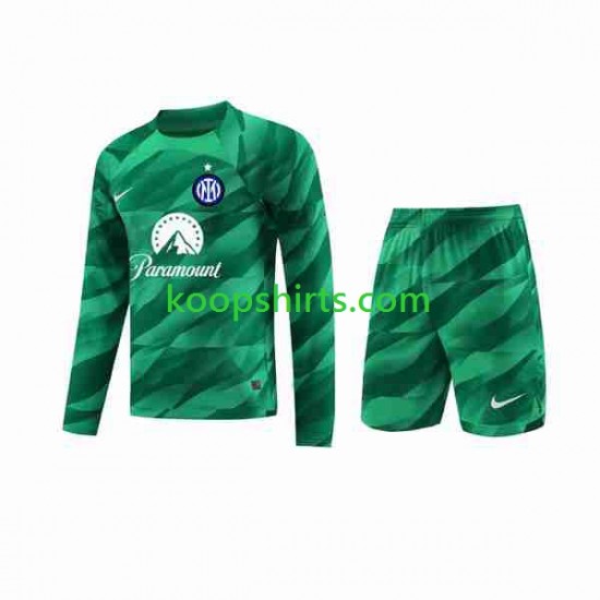 Inter Milan Doelman Uit Tenue Kinder Voetbalshirts 2023-2024 Lange Mouwen Inter Milan Doelman Uit Tenue Kinder Voetbalshirts 2023-2024 Lange Mouwen