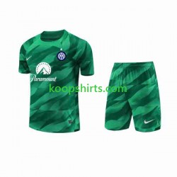 Inter Milan Doelman Uit Tenue Kinder Voetbalshirts 2023-2024 Korte Mouwen
