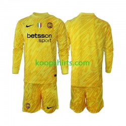 Inter Milan Doelman Uit Tenue Kinder Voetbalshirts 2024-2025 Lange Mouwen