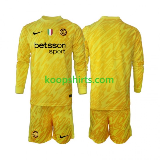 Inter Milan Doelman Uit Tenue Kinder Voetbalshirts 2024-2025 Lange Mouwen Inter Milan Doelman Uit Tenue Kinder Voetbalshirts 2024-2025 Lange Mouwen