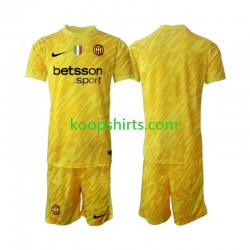 Inter Milan Doelman Uit Tenue Kinder Voetbalshirts 2024-2025 Korte Mouwen