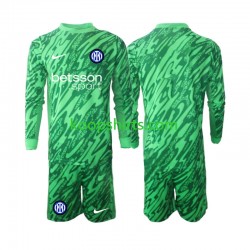Inter Milan Doelman Thuis Tenue Kinder Voetbalshirts 2024-2025 Lange Mouwen