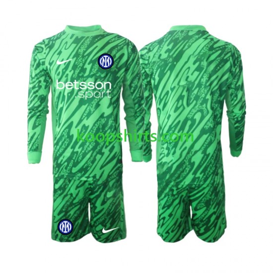 Inter Milan Doelman Thuis Tenue Kinder Voetbalshirts 2024-2025 Lange Mouwen Inter Milan Doelman Thuis Tenue Kinder Voetbalshirts 2024-2025 Lange Mouwen