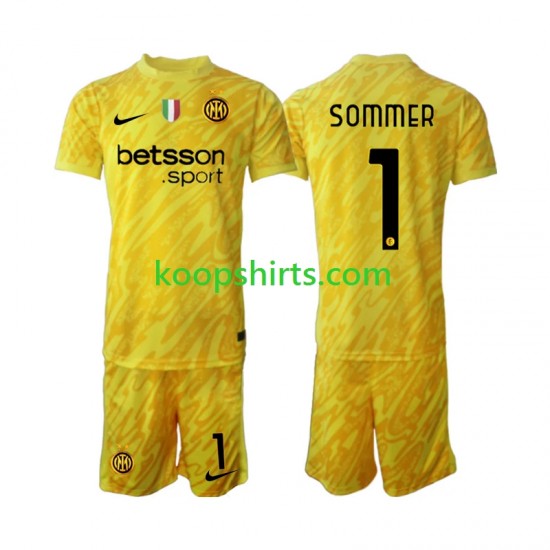 Inter Milan Doelman Uit Tenue Kinder Voetbalshirts Yann Sommer 1 2024-2025 Korte Mouwen Inter Milan Doelman Uit Tenue Kinder Voetbalshirts Yann Sommer 1 2024-2025 Korte Mouwen