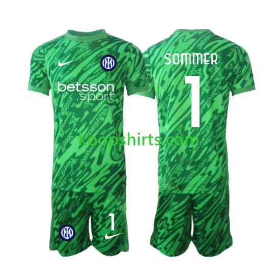 Inter Milan Doelman Thuis Tenue Kinder Voetbalshirts Yann Sommer 1 2024-2025 Korte Mouwen Inter Milan Doelman Thuis Tenue Kinder Voetbalshirts Yann Sommer 1 2024-2025 Korte Mouwen