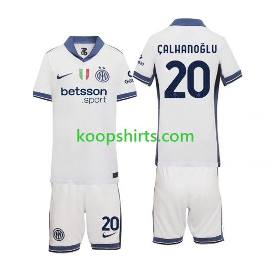 Inter Milan Uit Tenue Kinder Voetbalshirts Hakan Calhanoglu 20 2024-2025 Korte Mouwen Inter Milan Uit Tenue Kinder Voetbalshirts Hakan Calhanoglu 20 2024-2025 Korte Mouwen