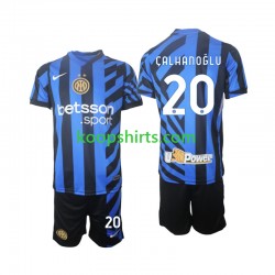 Inter Milan Thuis Tenue Kinder Voetbalshirts Hakan Calhanoglu 20 2024-2025 Korte Mouwen