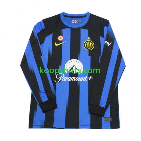 Inter Milan Thuis Tenue Heren Voetbalshirts 2023-2024 Lange Mouwen Inter Milan Thuis Tenue Heren Voetbalshirts 2023-2024 Lange Mouwen