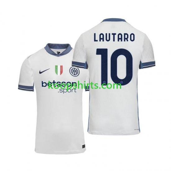 Inter Milan Uit Tenue Heren Voetbalshirts Lautaro 10 2024-2025 Korte Mouwen Inter Milan Uit Tenue Heren Voetbalshirts Lautaro 10 2024-2025 Korte Mouwen