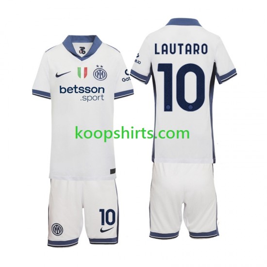 Inter Milan Uit Tenue Kinder Voetbalshirts Lautaro 10 2024-2025 Korte Mouwen Inter Milan Uit Tenue Kinder Voetbalshirts Lautaro 10 2024-2025 Korte Mouwen