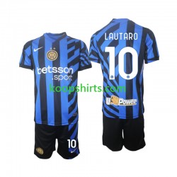 Inter Milan Thuis Tenue Kinder Voetbalshirts Lautaro 10 2024-2025 Korte Mouwen