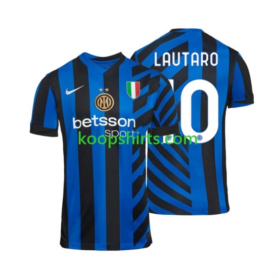 Inter Milan Thuis Tenue Heren Voetbalshirts Lautaro 10 2024-2025 Korte Mouwen Inter Milan Thuis Tenue Heren Voetbalshirts Lautaro 10 2024-2025 Korte Mouwen