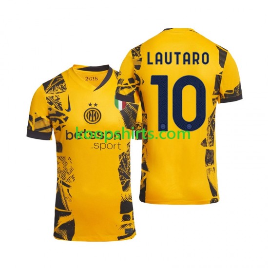 Inter Milan Derde Tenue Heren Voetbalshirts Lautaro 10 2024-2025 Korte Mouwen Inter Milan Derde Tenue Heren Voetbalshirts Lautaro 10 2024-2025 Korte Mouwen