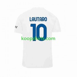Inter Milan Uit Tenue Heren Voetbalshirts Lautaro Martinez 10 2023-2024 Korte Mouwen