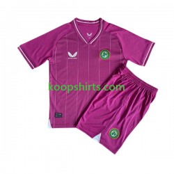 Ierland Doelman Thuis Tenue Kinder Voetbalshirts 2023 Korte Mouwen