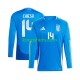 EK 2024 Italië Thuis Blauw Tenue Heren Voetbalshirts Chiesa 14 Lange Mouwen EK 2024 Italië Thuis Blauw Tenue Heren Voetbalshirts Chiesa 14 Lange Mouwen
