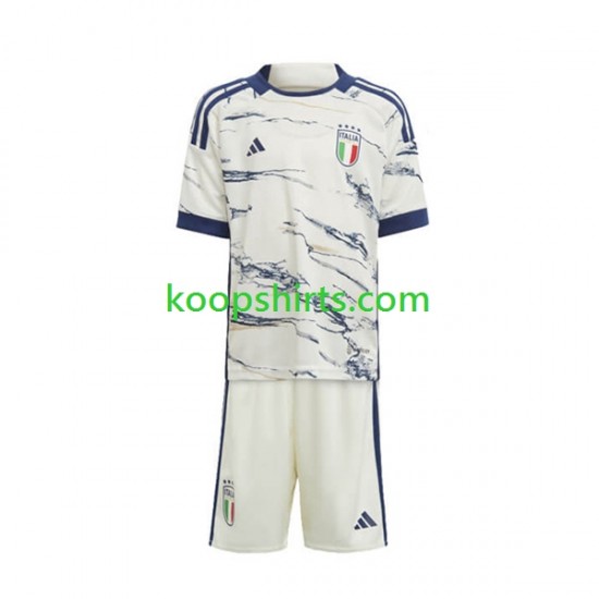 Italië Uit Tenue Kinder Voetbalshirts 2023 Korte Mouwen Italië Uit Tenue Kinder Voetbalshirts 2023 Korte Mouwen