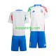 EK 2024 Italië Uit Tenue Kinder Voetbalshirts Korte Mouwen EK 2024 Italië Uit Tenue Kinder Voetbalshirts Korte Mouwen