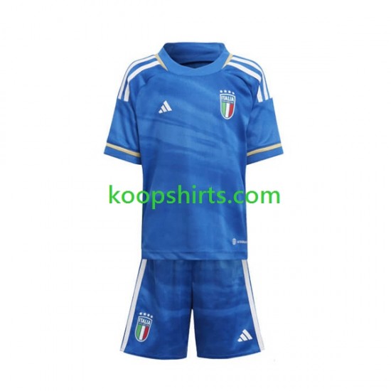 Italië Thuis Tenue Kinder Voetbalshirts 2023 Korte Mouwen Italië Thuis Tenue Kinder Voetbalshirts 2023 Korte Mouwen