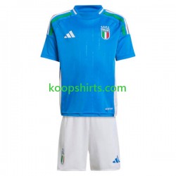 EK 2024 Italië Thuis Tenue Kinder Voetbalshirts Korte Mouwen