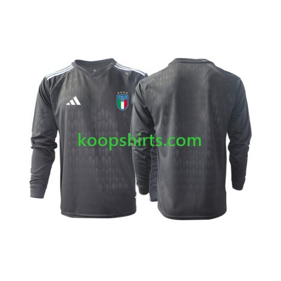 Italië Doelman Uit Tenue Heren Voetbalshirts 2023 Lange Mouwen Italië Doelman Uit Tenue Heren Voetbalshirts 2023 Lange Mouwen