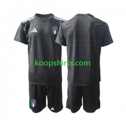 Italië Doelman Uit Tenue Kinder Voetbalshirts 2023 Korte Mouwen