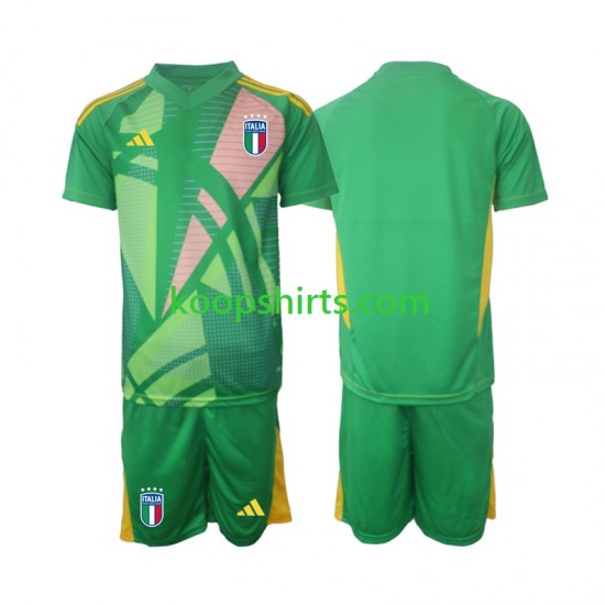 EK 2024 Italië Doelman Uit Tenue Kinder Voetbalshirts Korte Mouwen EK 2024 Italië Doelman Uit Tenue Kinder Voetbalshirts Korte Mouwen
