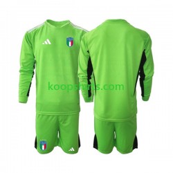 Italië Doelman Thuis Tenue Kinder Voetbalshirts 2023 Lange Mouwen