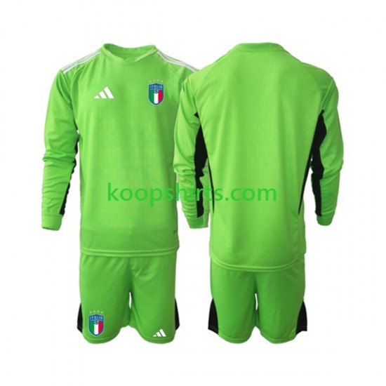 Italië Doelman Thuis Tenue Kinder Voetbalshirts 2023 Lange Mouwen Italië Doelman Thuis Tenue Kinder Voetbalshirts 2023 Lange Mouwen