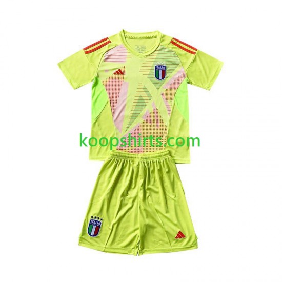 EK 2024 Italië Doelman Thuis Tenue Kinder Voetbalshirts Korte Mouwen EK 2024 Italië Doelman Thuis Tenue Kinder Voetbalshirts Korte Mouwen