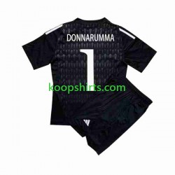 Italië Doelman Uit Tenue Kinder Voetbalshirts Donnarumma 1 2023 Korte Mouwen