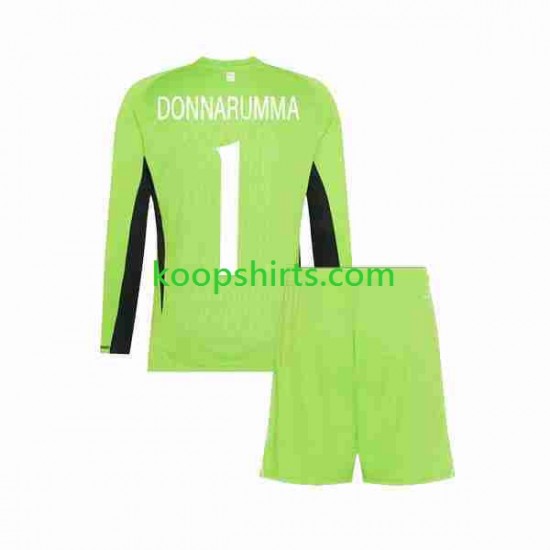 Italië Doelman Thuis Tenue Kinder Voetbalshirts Donnarumma 1 2023 Lange Mouwen Italië Doelman Thuis Tenue Kinder Voetbalshirts Donnarumma 1 2023 Lange Mouwen