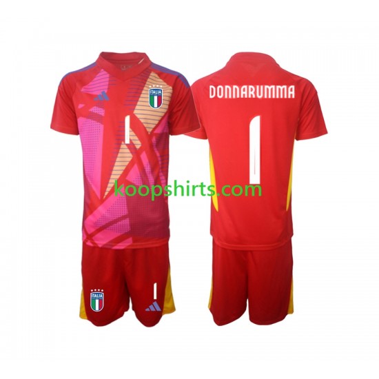 EK 2024 Italië Doelman Derde Tenue Kinder Voetbalshirts Donnarumma 1 Korte Mouwen EK 2024 Italië Doelman Derde Tenue Kinder Voetbalshirts Donnarumma 1 Korte Mouwen