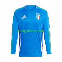 EK 2024 Italië Thuis Tenue Heren Voetbalshirts Lange Mouwen