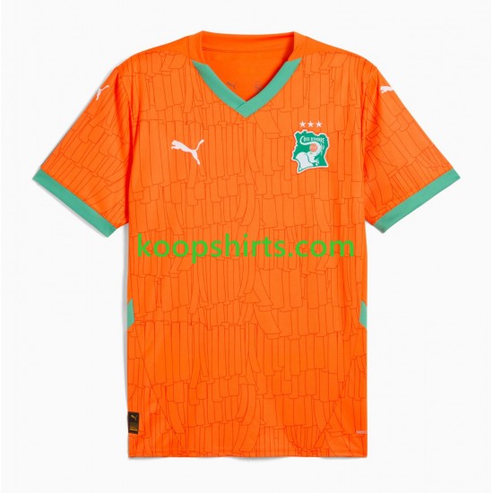 Ivoorkust Thuis Tenue Heren Voetbalshirts 2025 Korte Mouwen