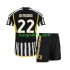 Juventus Thuis Tenue Kinder Voetbalshirts Angel Di Maria 22 2023-2024 Korte Mouwen