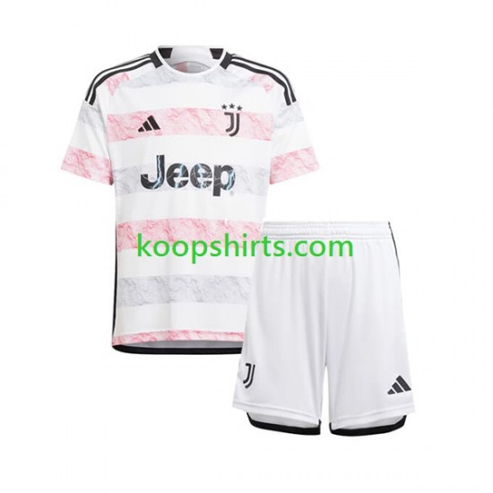 Juventus Uit Tenue Kinder Voetbalshirts 2023-2024 Korte Mouwen Juventus Uit Tenue Kinder Voetbalshirts 2023-2024 Korte Mouwen