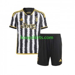 Juventus Thuis Tenue Kinder Voetbalshirts 2023-2024 Korte Mouwen