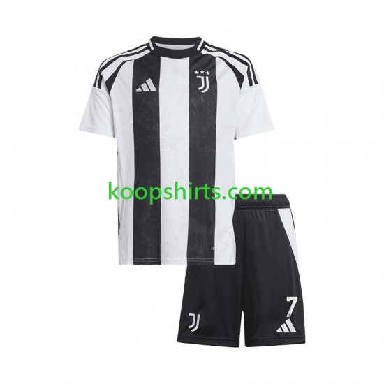 Juventus Thuis Tenue Kinder Voetbalshirts Cristiano Ronaldo 7 2024-2025 Korte Mouwen