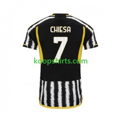 Juventus Thuis Tenue Heren Voetbalshirts Federico Chiesa 7 2023-2024 Korte Mouwen