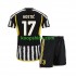 Juventus Thuis Tenue Kinder Voetbalshirts Filip Kostic 17 2023-2024 Korte Mouwen